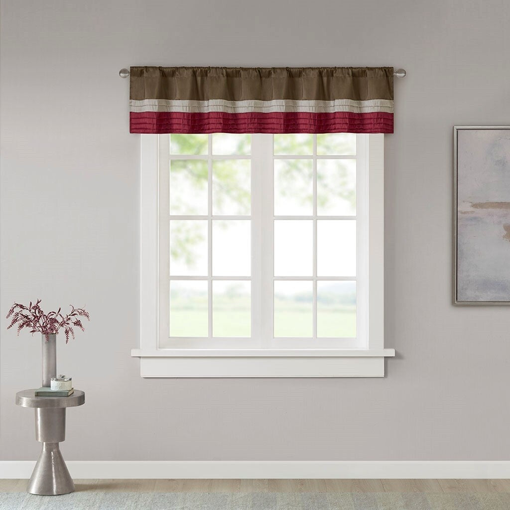 Gracie Mills Nixon Polyoni Pintuck Rod Pocket Window Valance