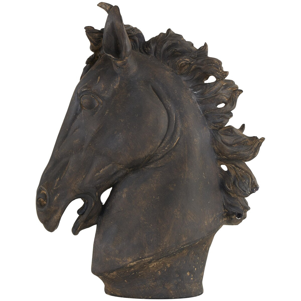 Polystone Horse Decorative Sculpture - Brown - Roche River Decor