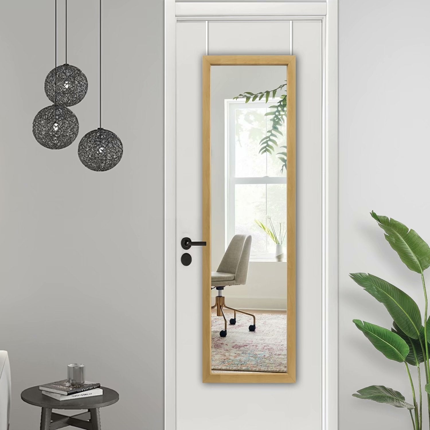 Modern Full-length Rectangular Wall-Mounted Hanging Door Mirror