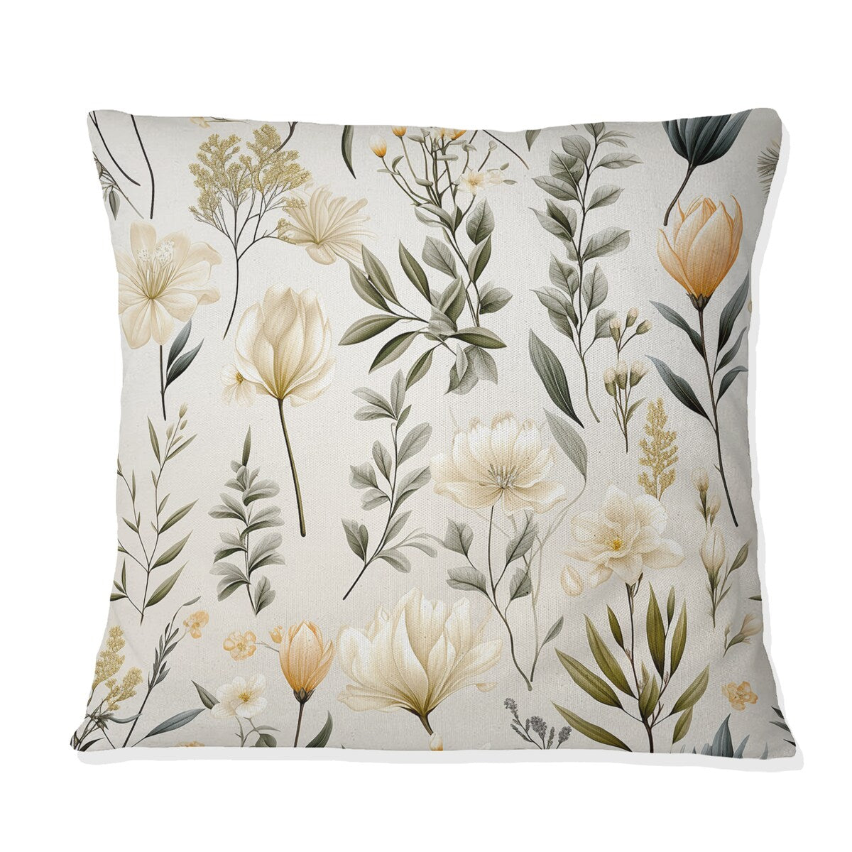 Designart Botanical Sketched I Plants Printed Throw Pillow