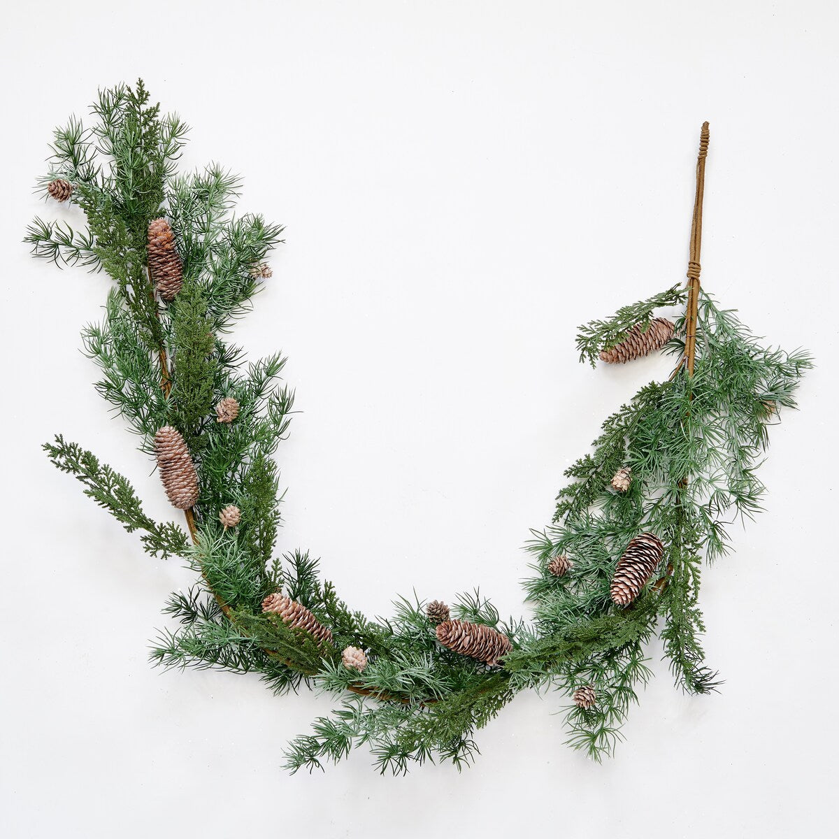 60 Artificial Christmas Mixed Pine and Pinecone Evergreen Garland - Green - 60