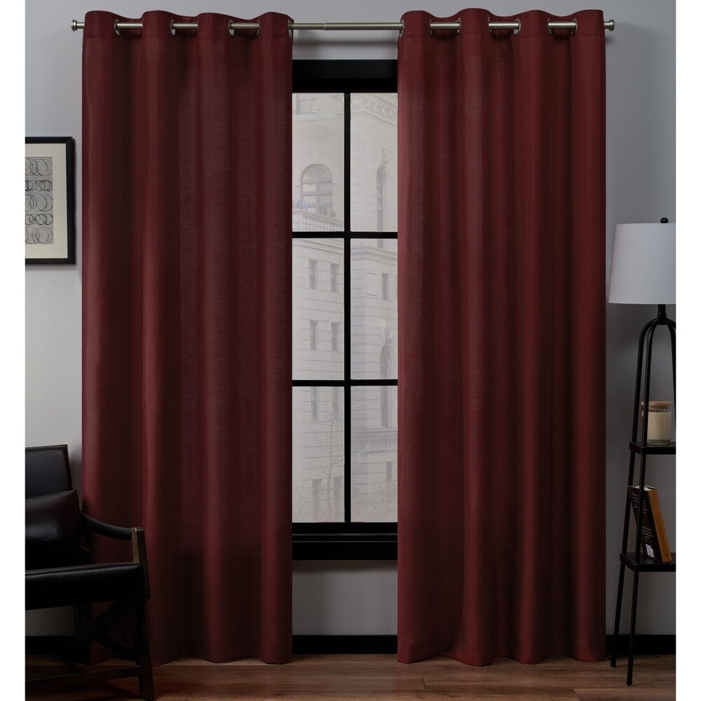 Porch & Den Sugar Creek Loha Grommet Top Linen Curtain Panel Pair