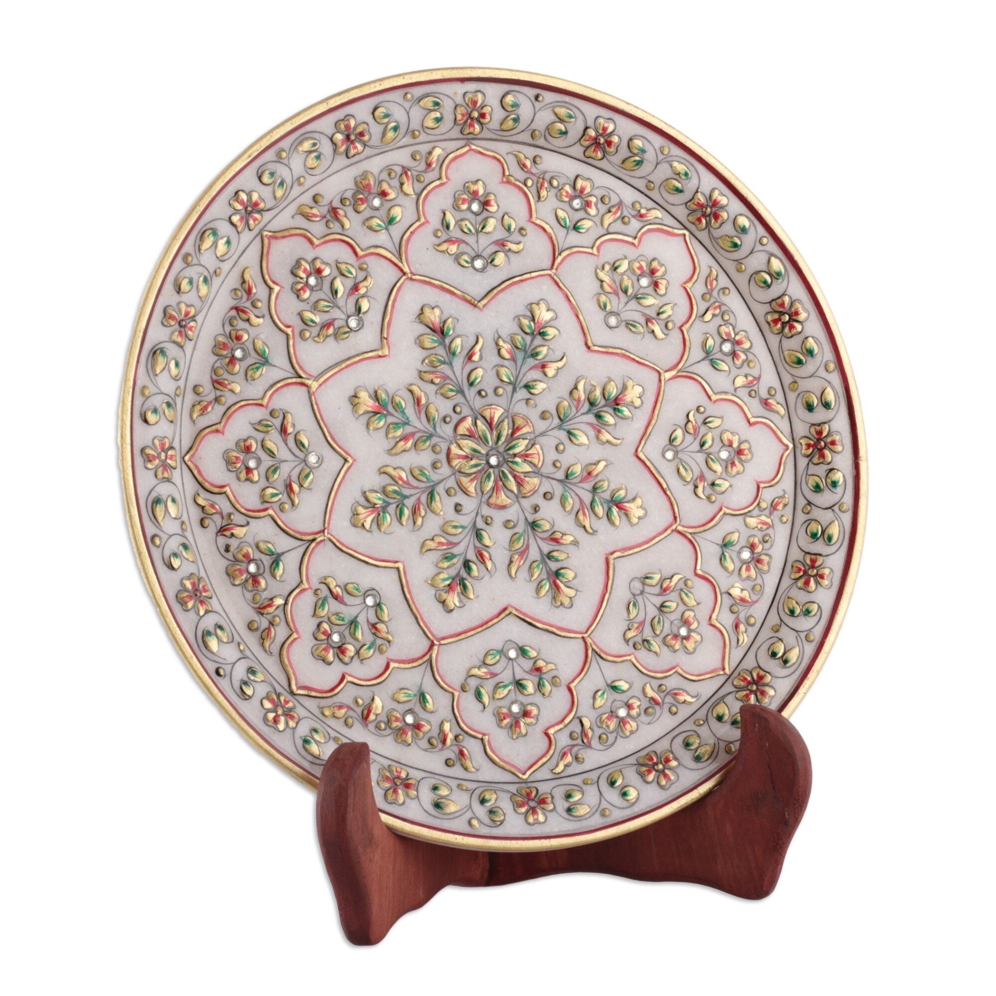 Novica Handmade Starry Nature Marble Decorative Plate