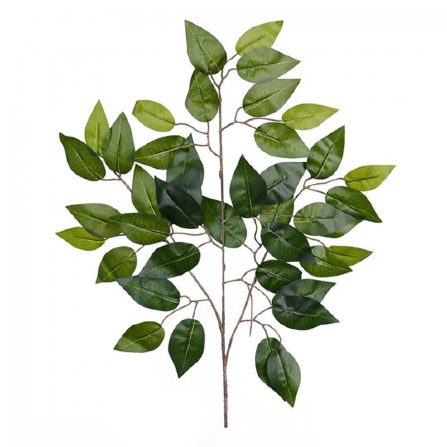 Green Ficus Leaf Spray Faux Plants And Trees