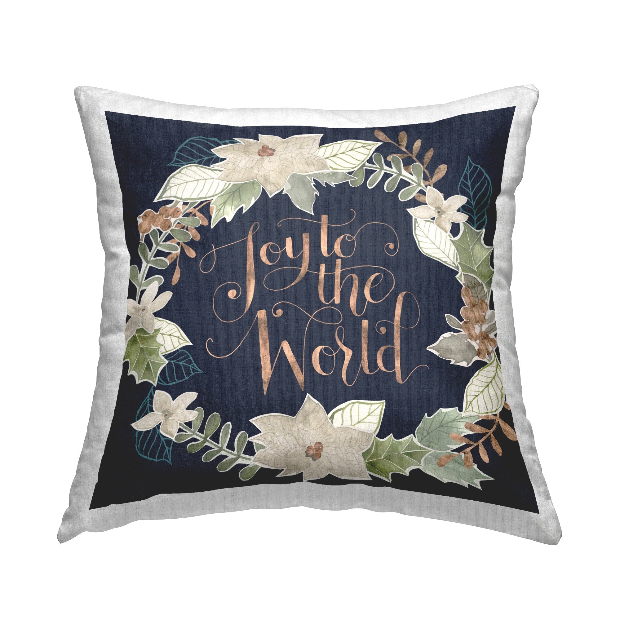 Stupell Joy To The World Decorative Printed Throw Pillow Design by Grace Popp