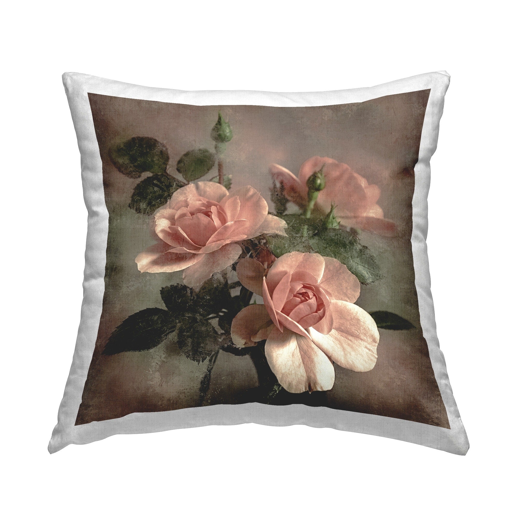 Stupell Vintage Blush Petals Decorative Printed Throw Pillow Design by David Pollard