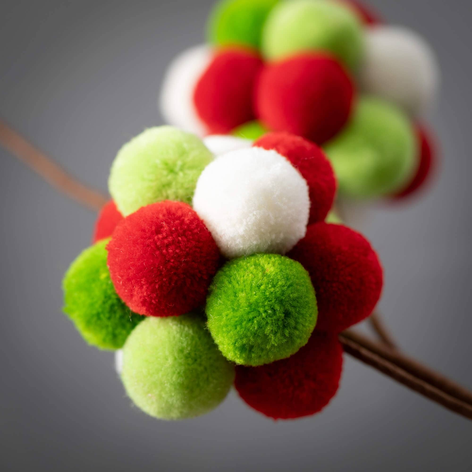 25H Sullivans Artificial Christmas Ball Pom Pom Spray, Multicolor