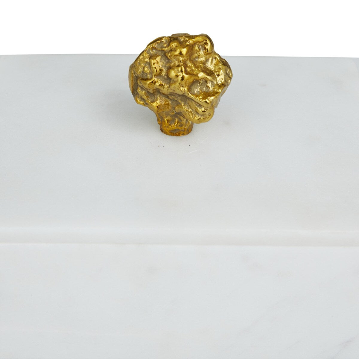 Marble Decorative Box with Gold Final or Textured Aluminum Knobs Set of 3 Green - Roche River Décor