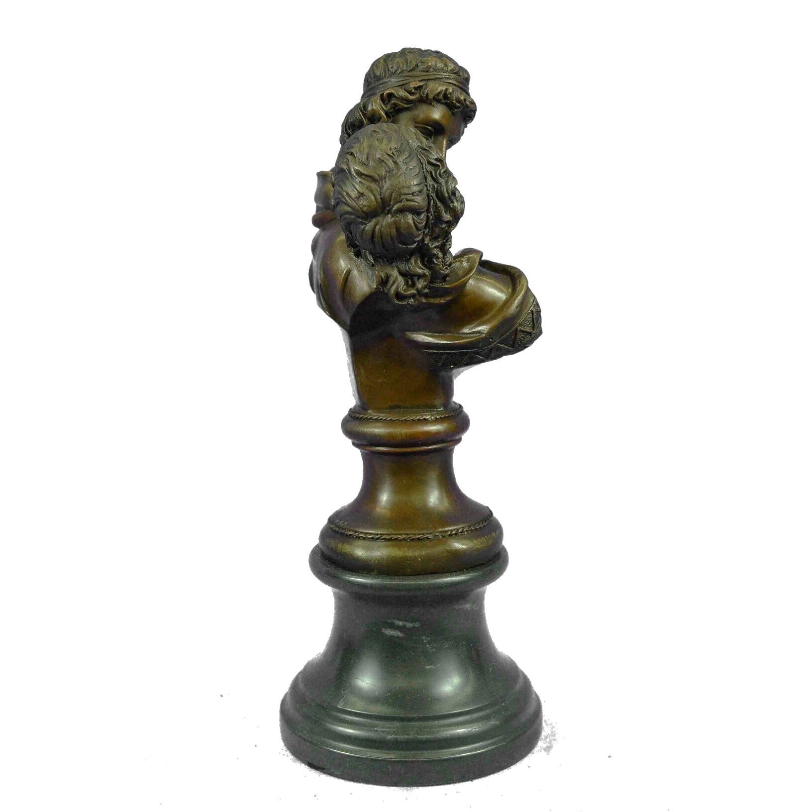 HandmadeArt Nouveau Couple Kissing Bronze Sculpture Marble Base Figurine Home