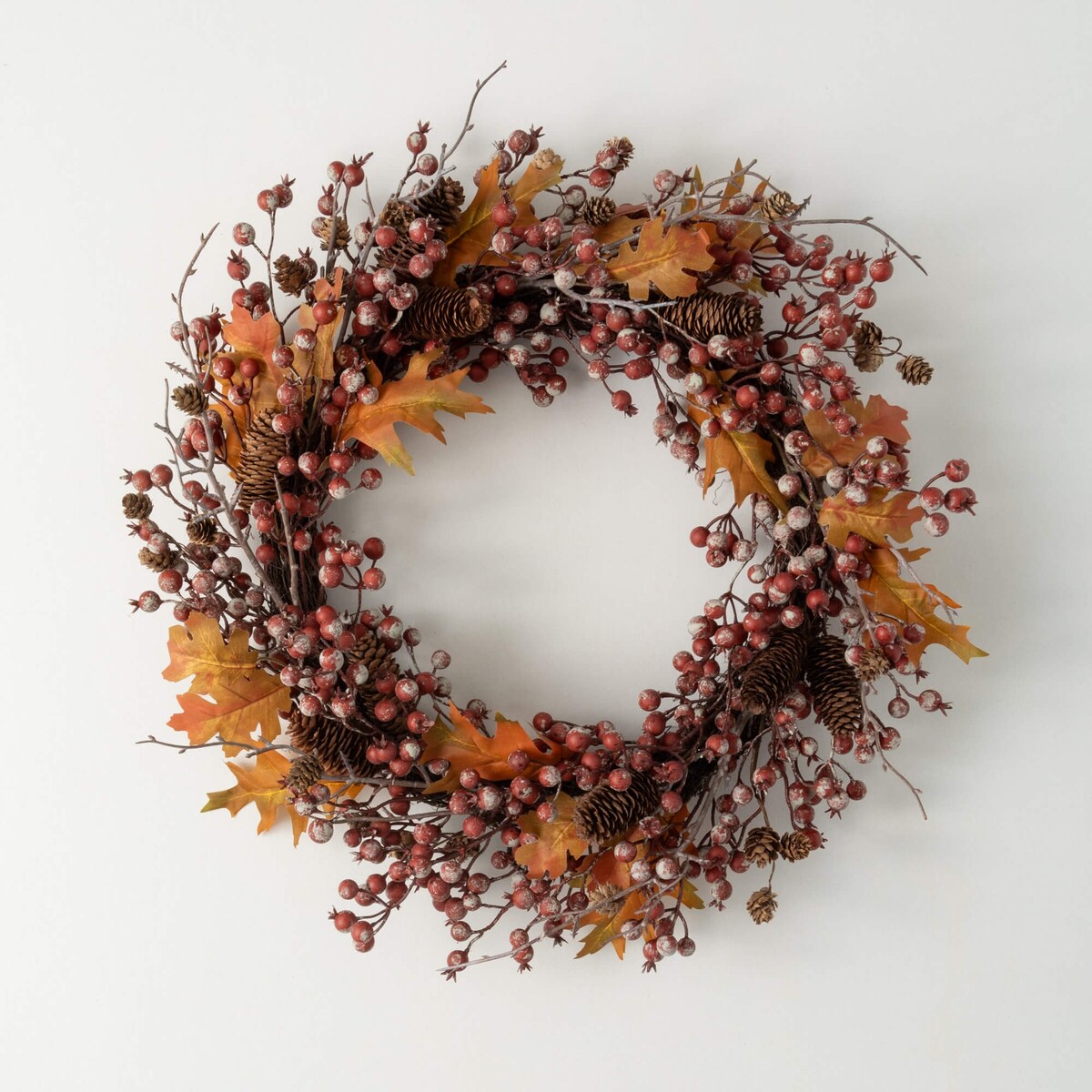 Sullivans Artificial Rustic Fall Berry Leaf Wreath