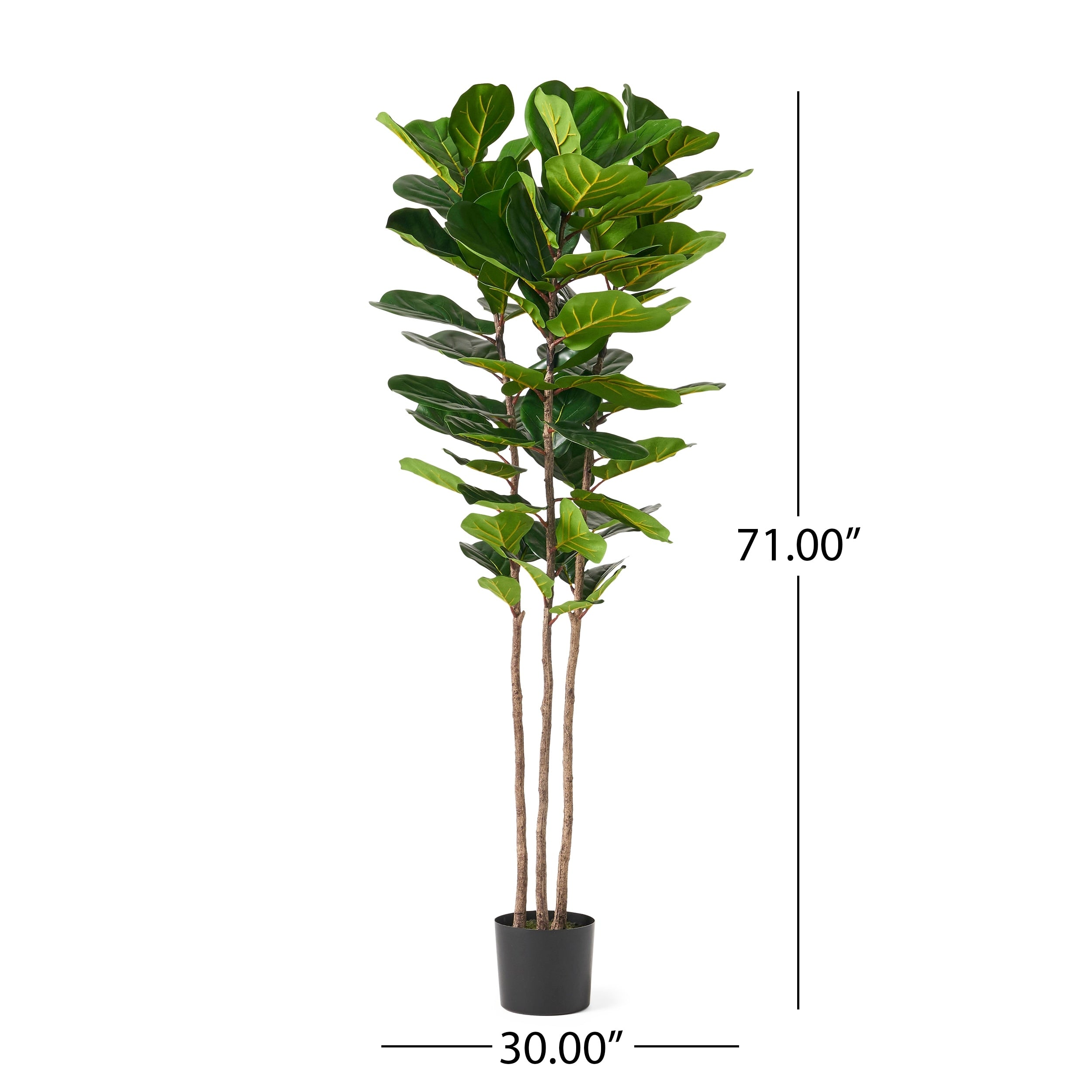 Socorro 4' x 1.5' Artificial Fiddle-Leaf Fig Tree by Christopher Knight Home