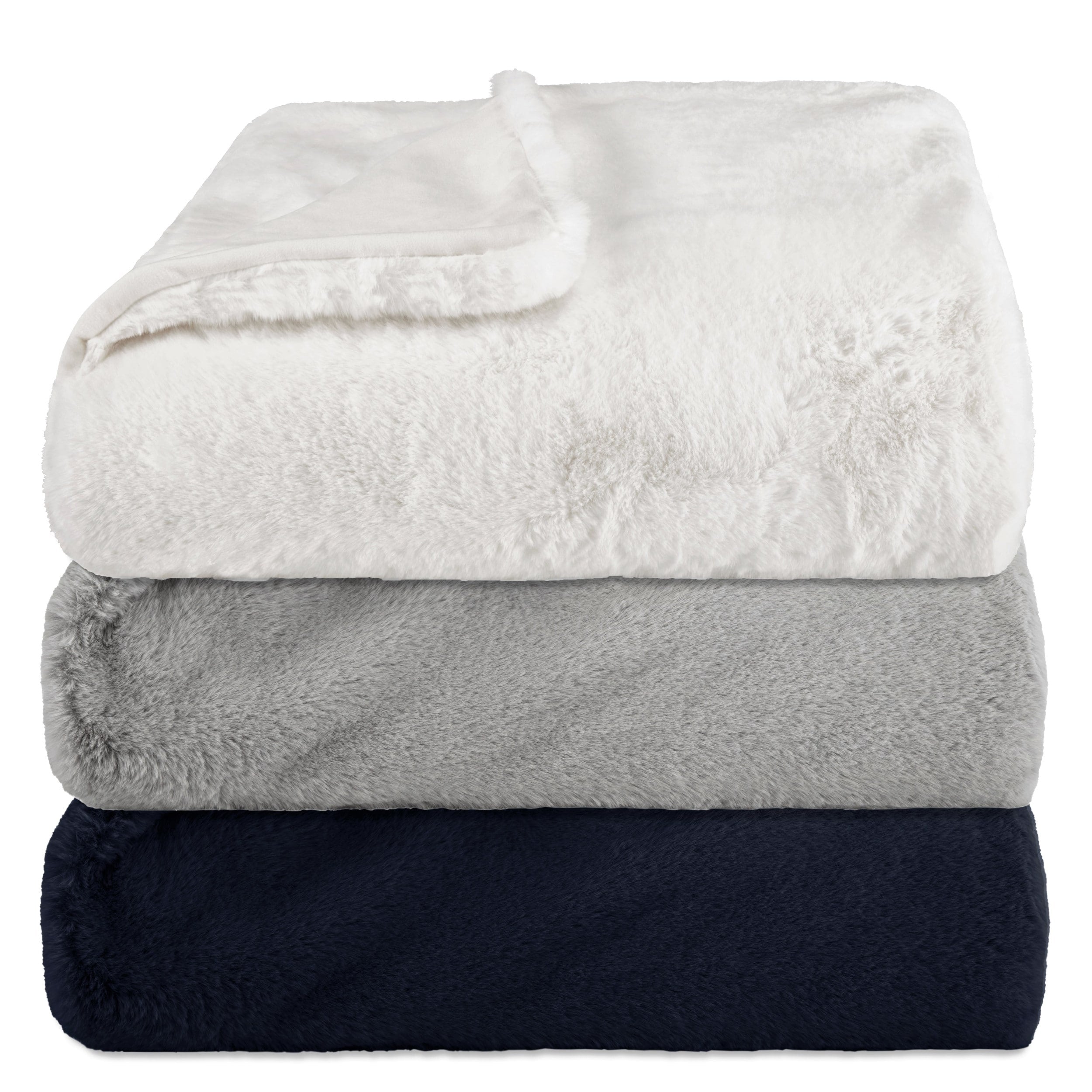 Vera Wang Lapin Faux Fur Throw Blanket