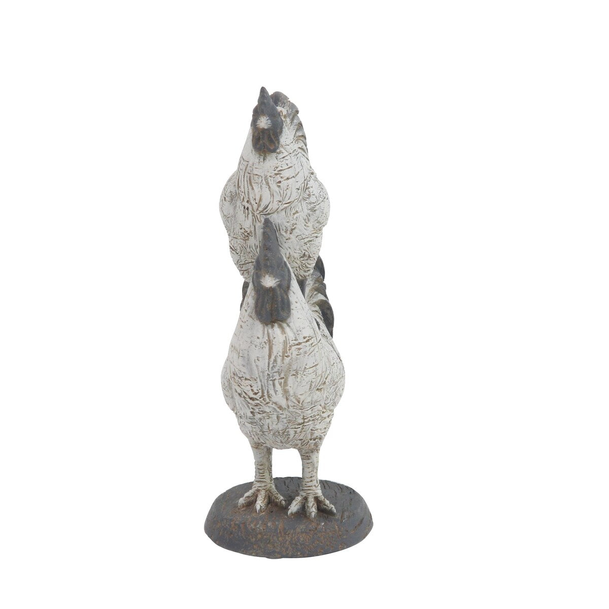 Polystone Rooster Decorative Sculpture - White - Roche River Decor