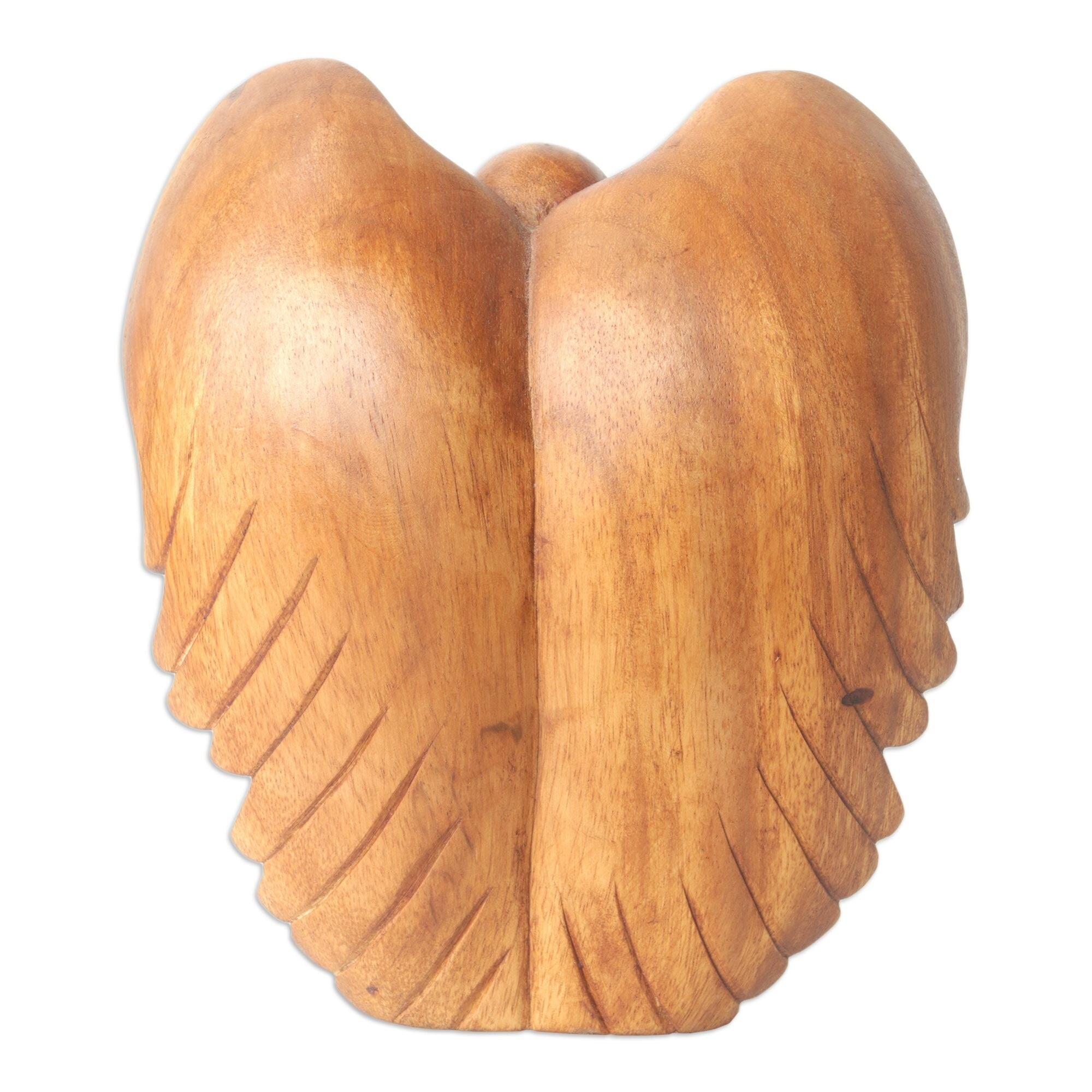 Novica Handmade Dreamy Angel Wood Sculpture