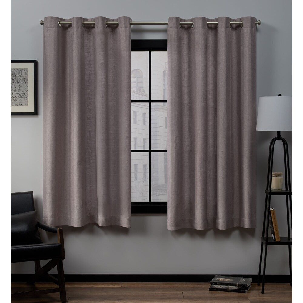 Porch & Den Sugar Creek Loha Grommet Top Linen Curtain Panel Pair