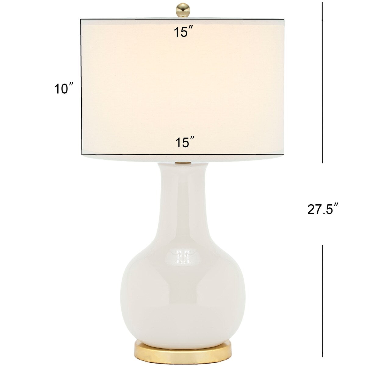 SAFAVIEH Lighting Dionne 28-inch Orange Table Lamp - 15 W x 15 D x 27.5 H - 15Wx15Dx28H