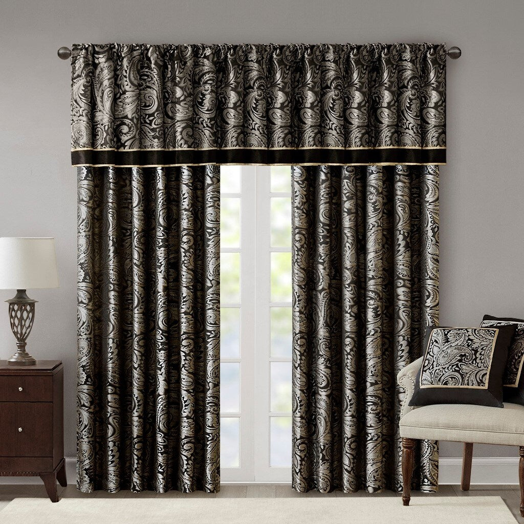 Jacquard Curtain Panel Pair