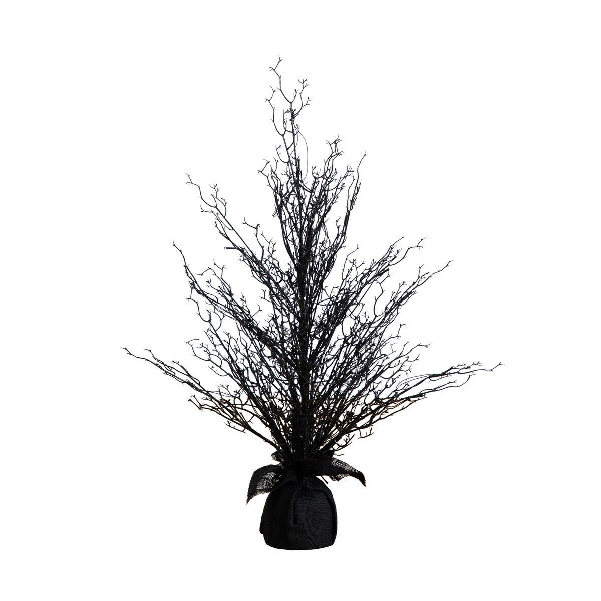 3' Pre-Lit Halloween Black Twig Tree with 52 Warm White LED Lights