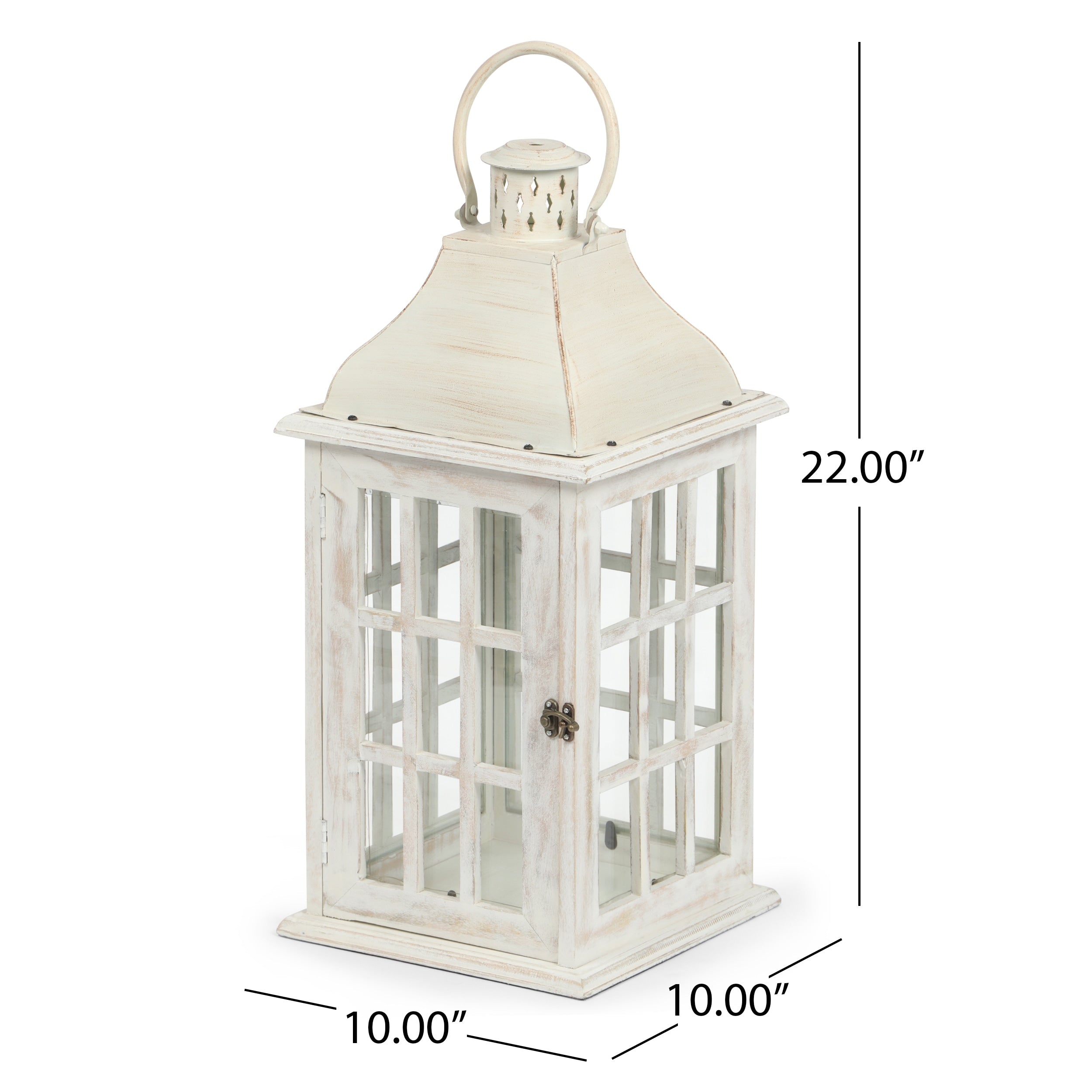 Hooven Indoor Mango Wood Handcrafted Decorative Lantern by Christopher Knight Home