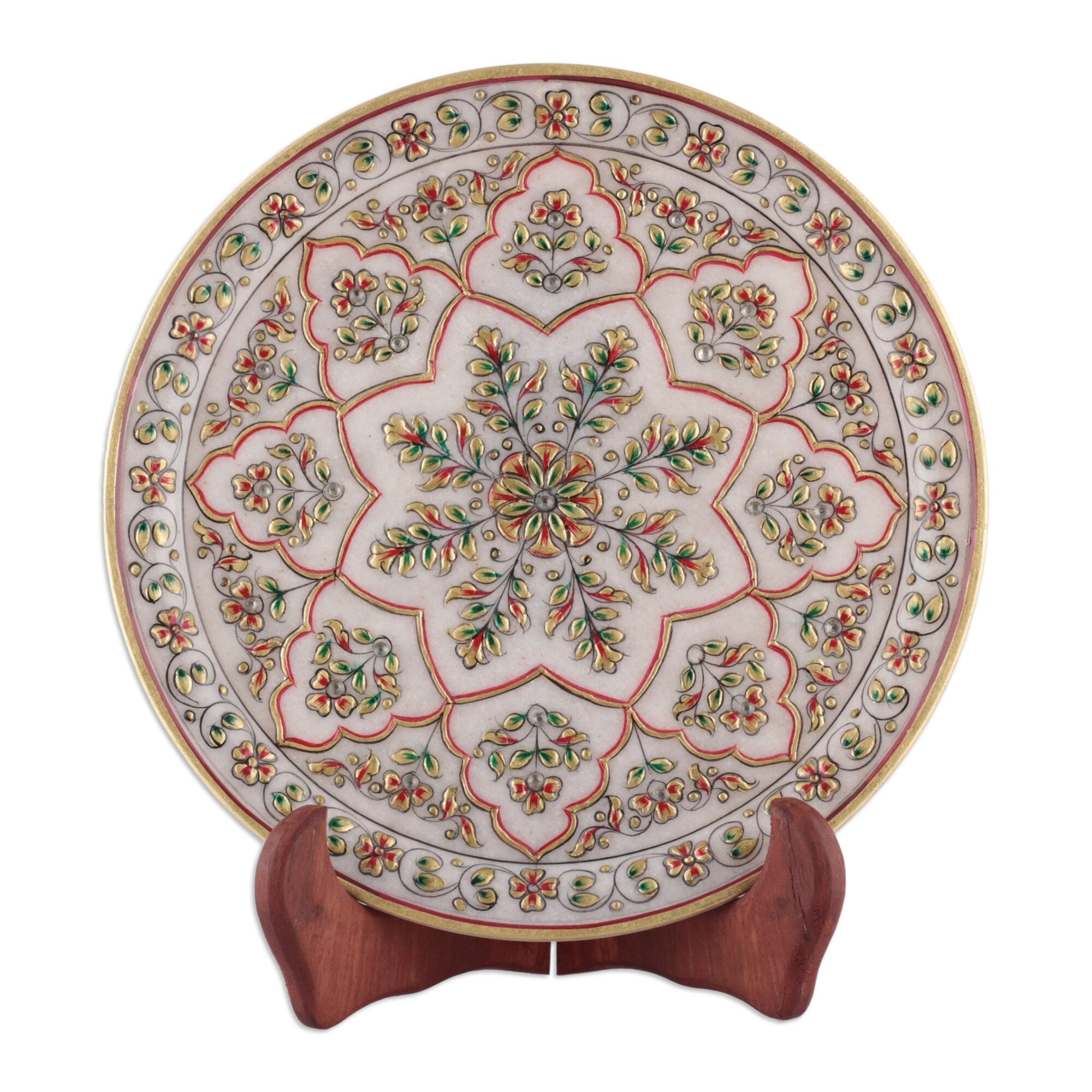 Novica Handmade Starry Nature Marble Decorative Plate