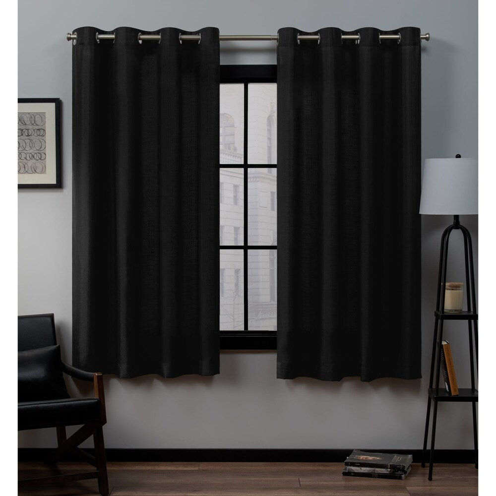 Porch & Den Sugar Creek Loha Grommet Top Linen Curtain Panel Pair