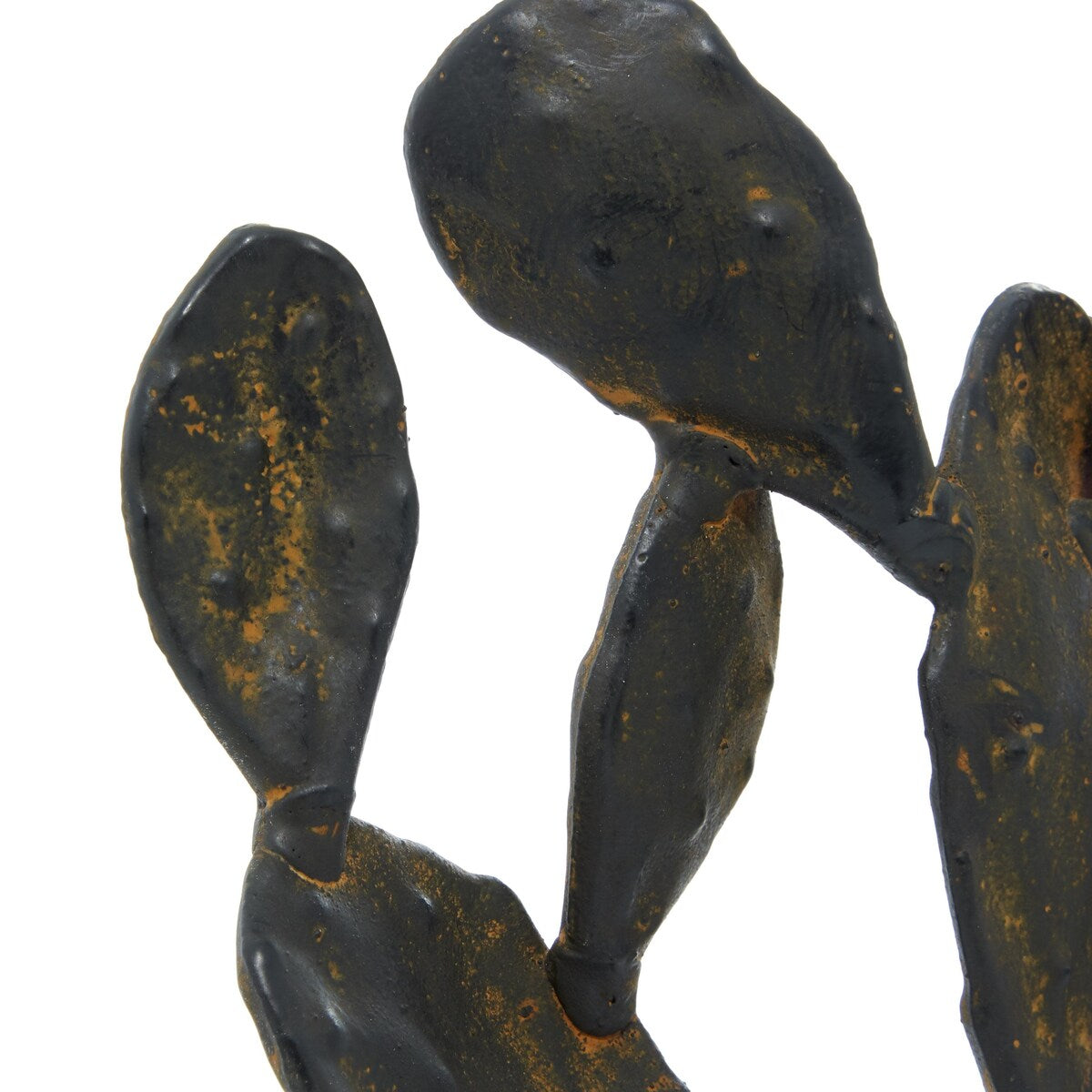 Metal Cactus Decorative Sculpture - Black - Roche River Decor