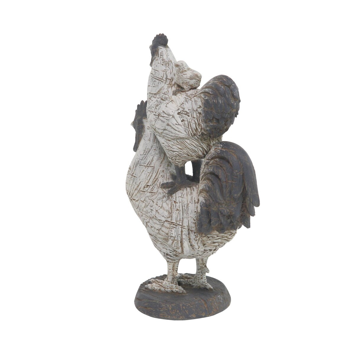 Polystone Rooster Decorative Sculpture - White - Roche River Decor