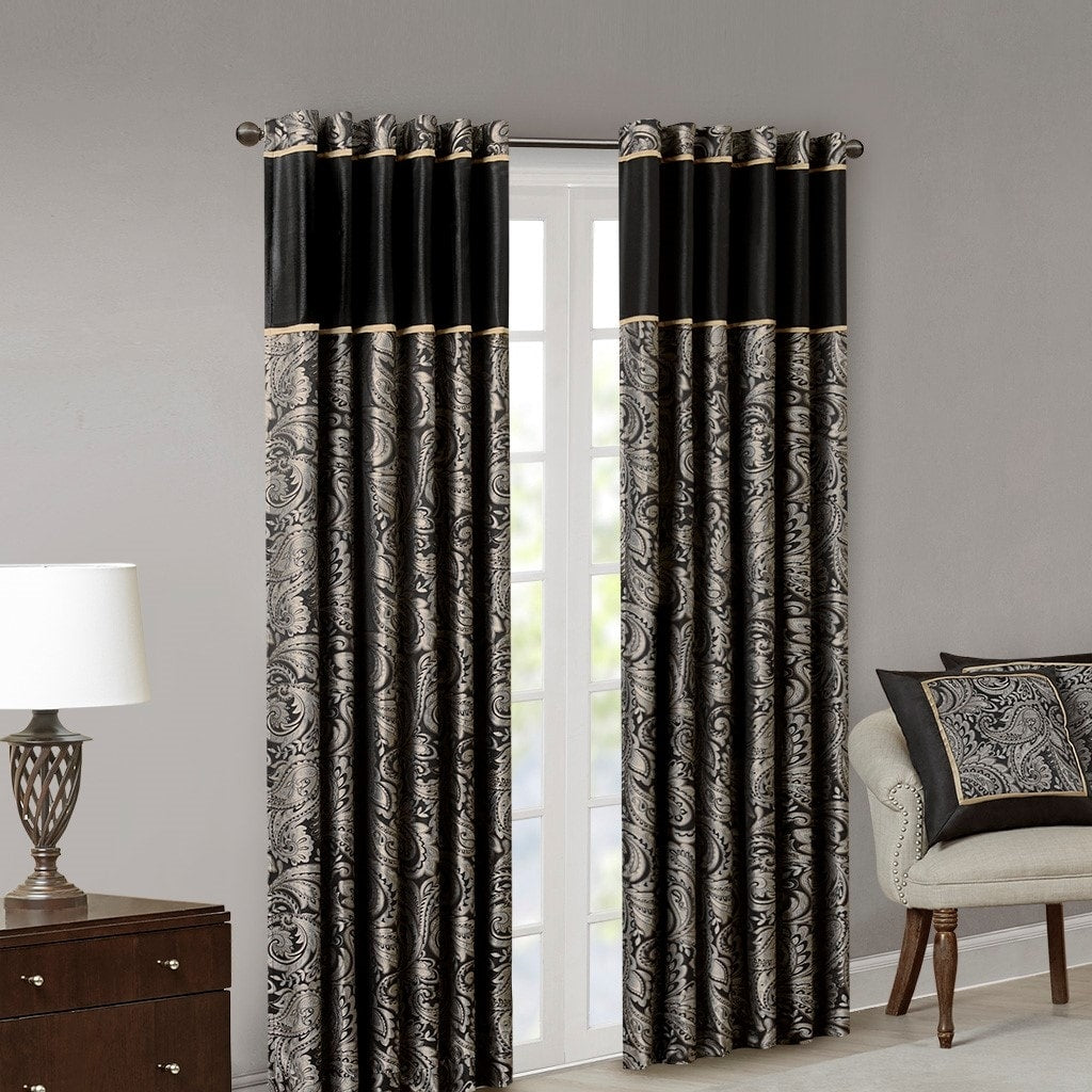 Jacquard Curtain Panel Pair