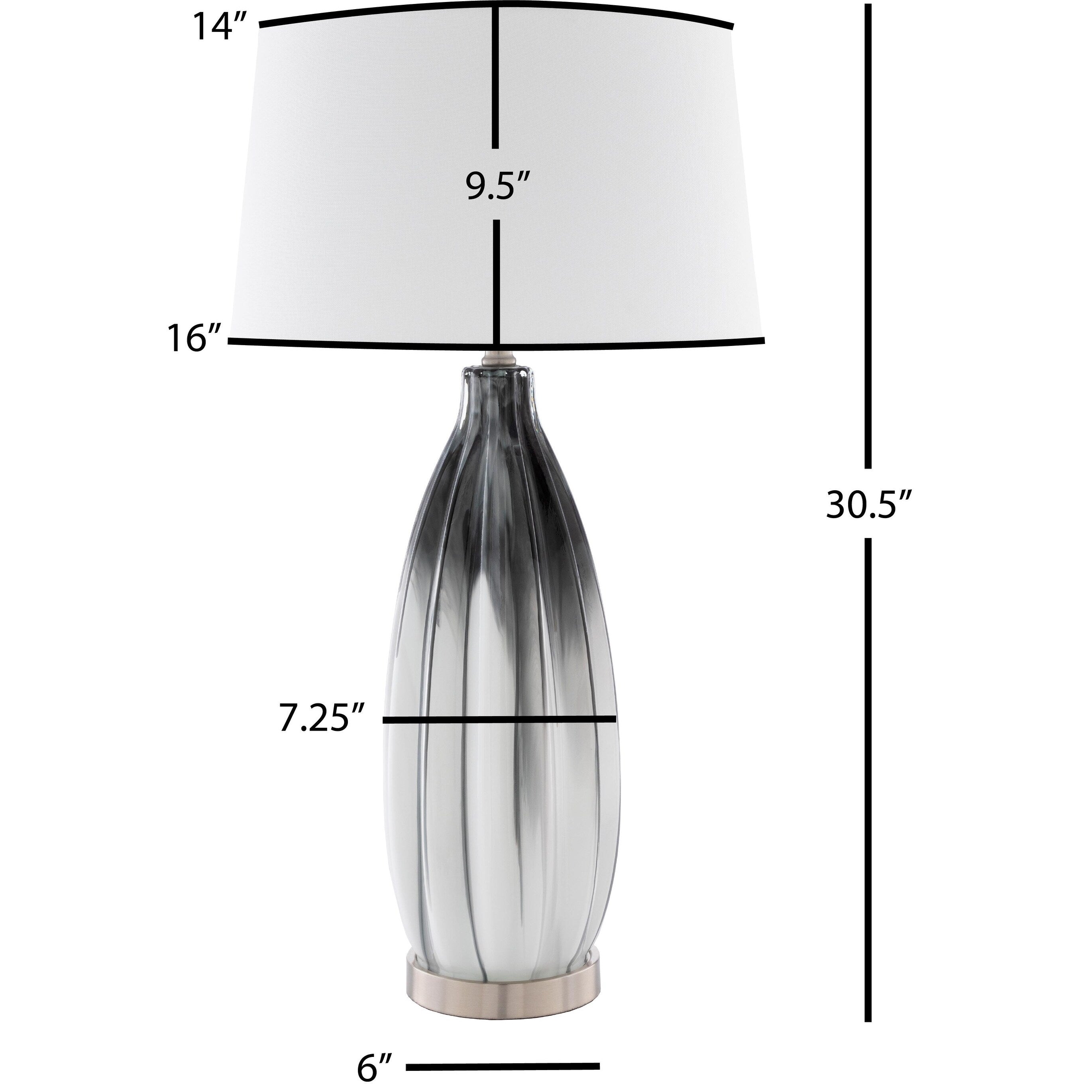 Porch & Den Laurel West Painted Glass Table Lamp