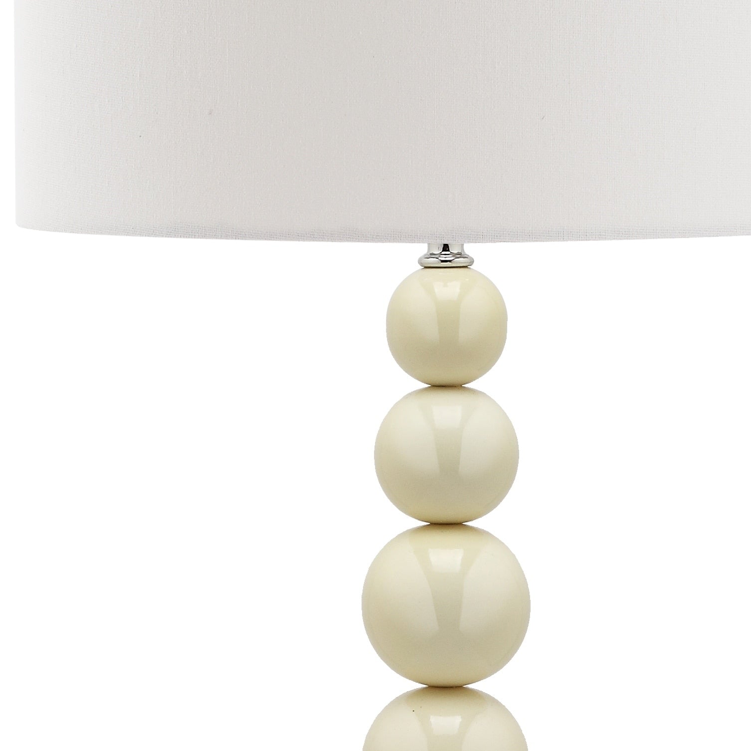 SAFAVIEH Lighting Mechelle 31-inch Stacked Ball White Table Lamp (Set of 2) - 14x14x31.5 - 14Wx14Dx32H