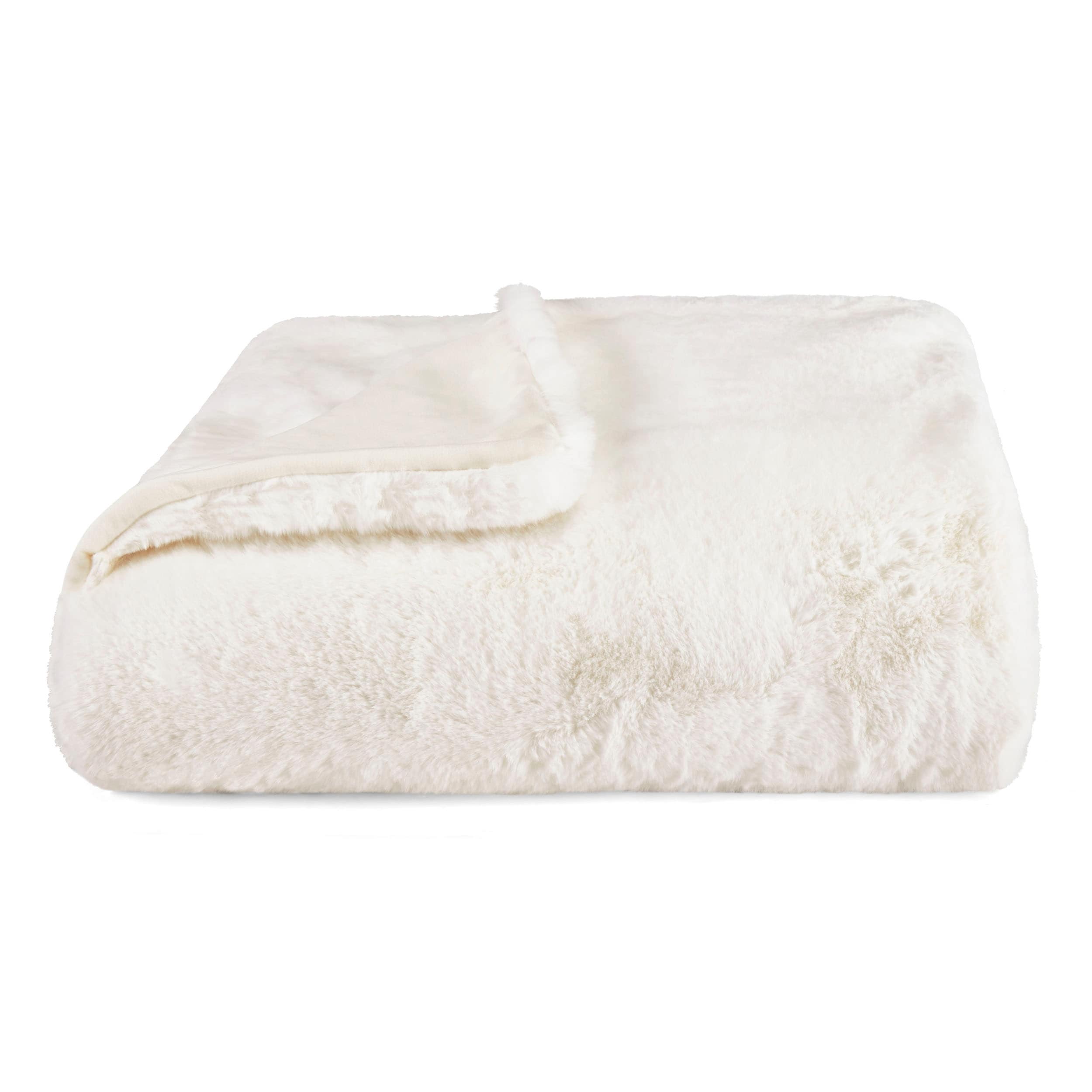 Vera Wang Lapin Faux Fur Throw Blanket