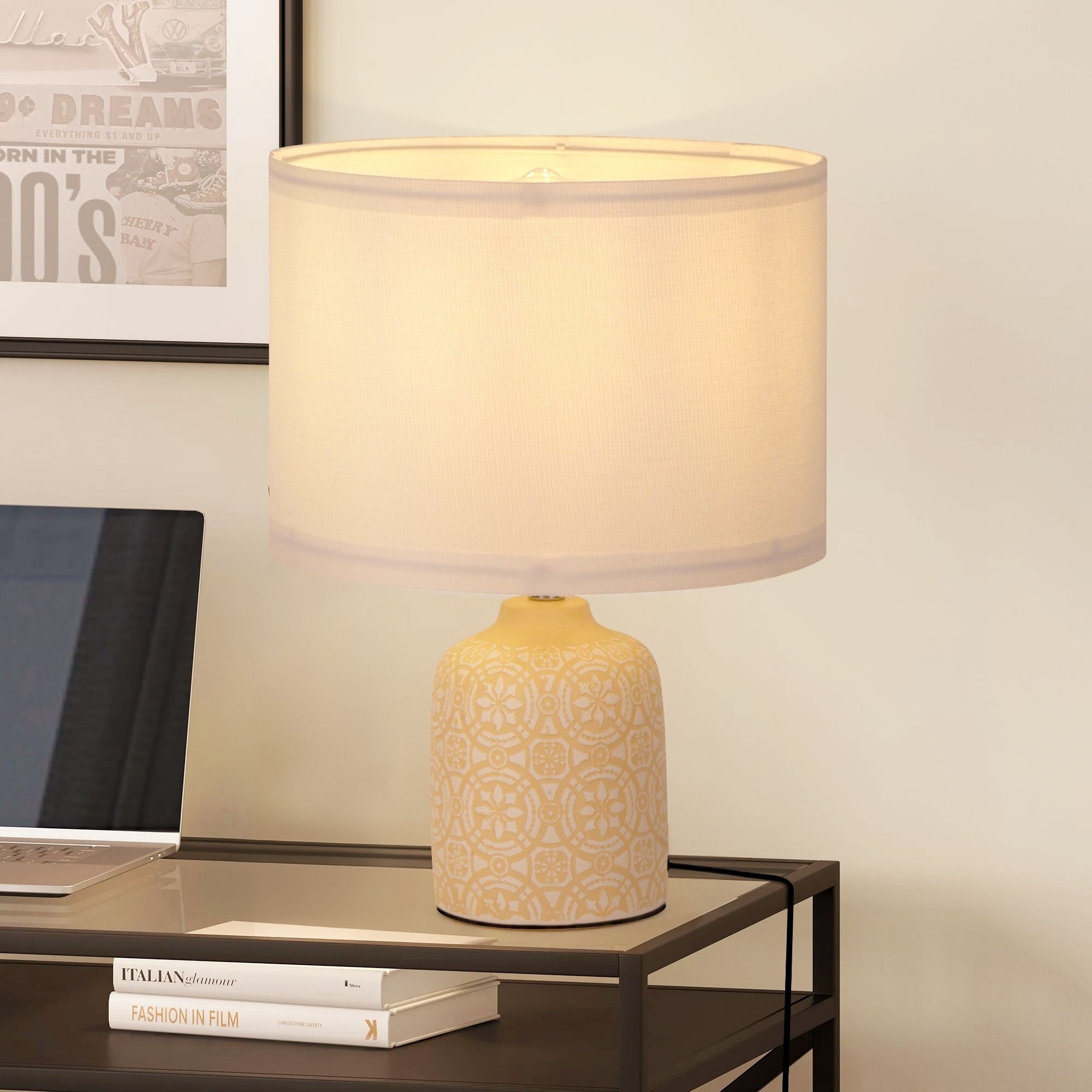 Romision Table Lamp with Fabric Shade