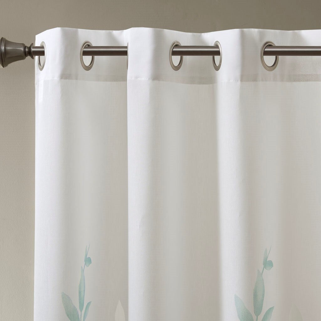 Burnout Printed Curtain Panel Pair