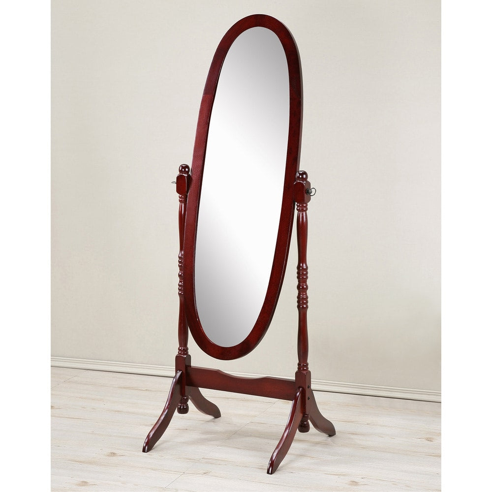 Roundhill Furniture Copper Grove Monks Hood Traditional Wooden Floor Cheval Mirror