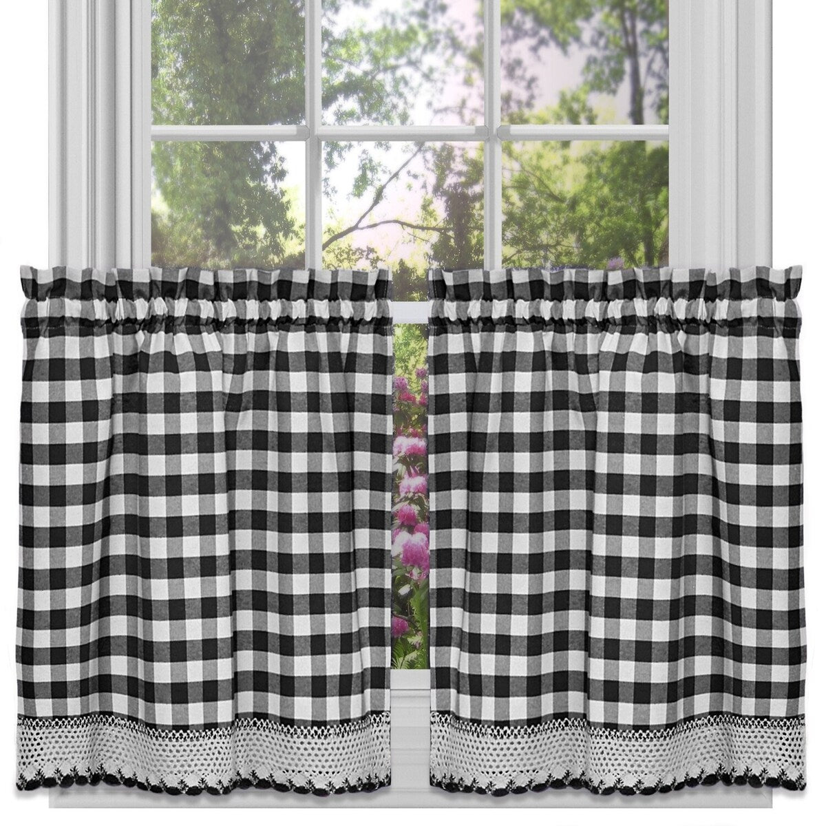 Achim Buffalo Check Window Curtain Tier Pair