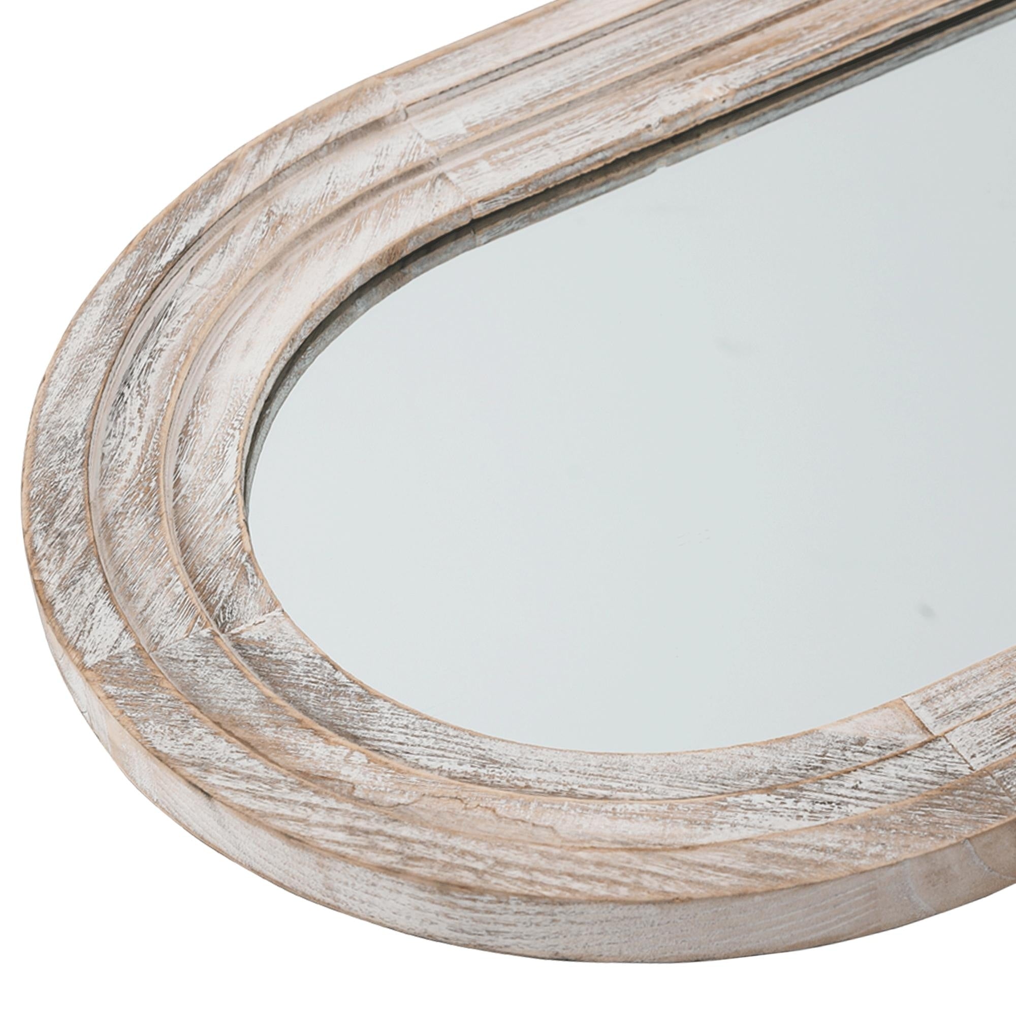 Dovelina Rustic Arched Distressed Wood Mirror Full-length Floor Mirror