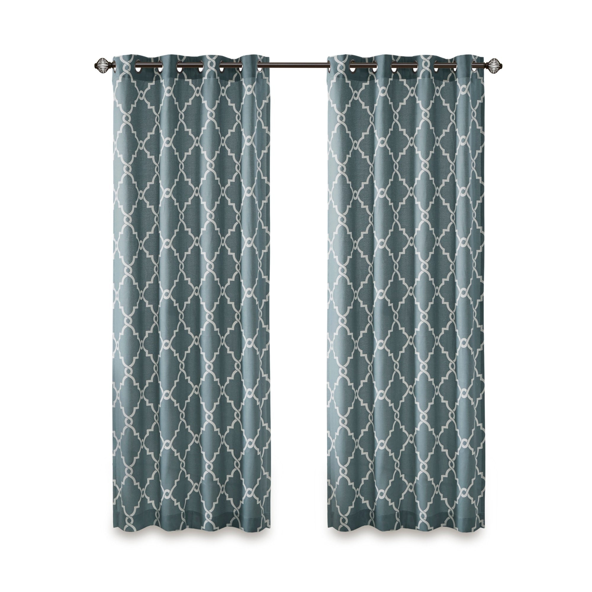 Madison Park Westmont Fretwork Print Grommet Top Window Single Curtain Panel