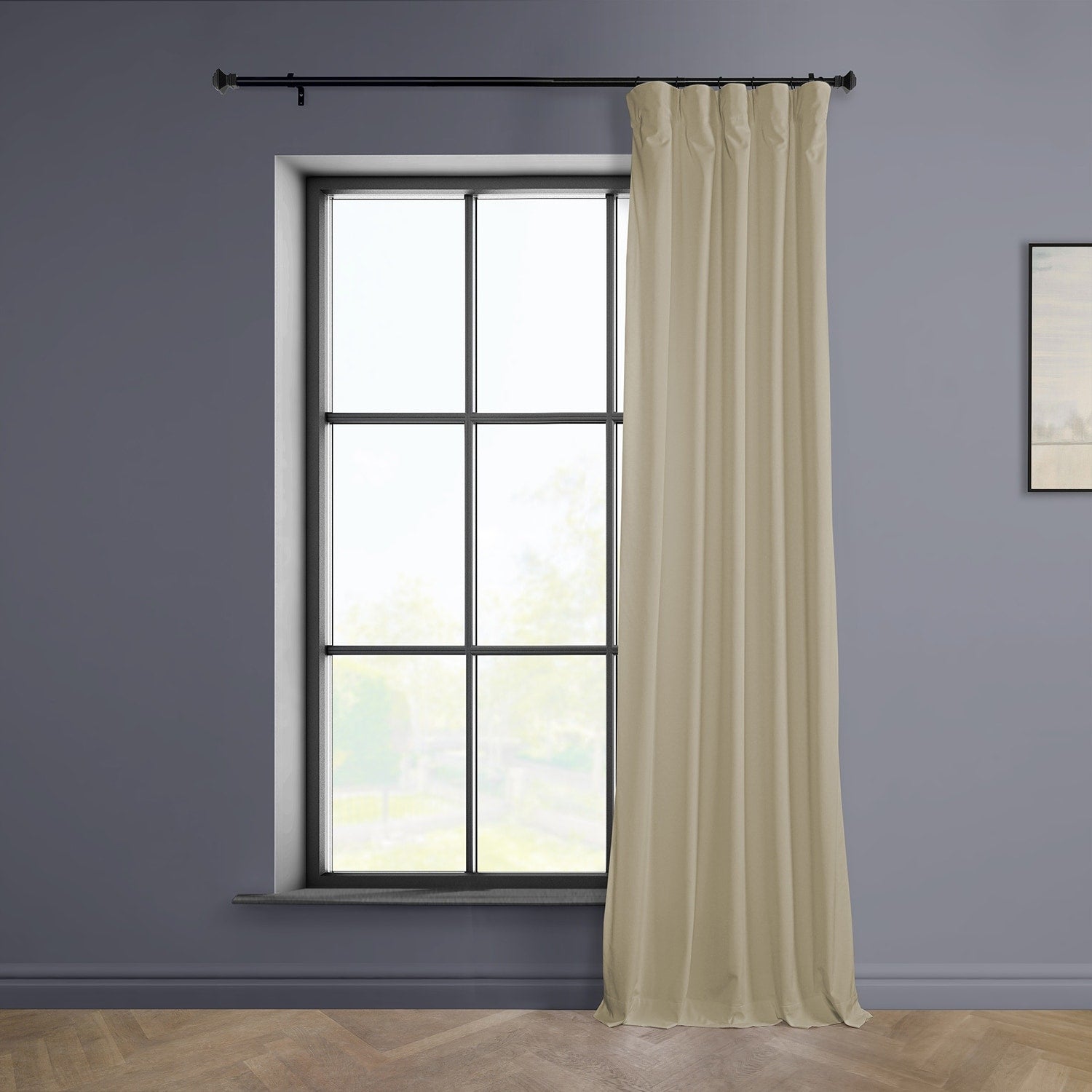 Exclusive Fabrics Heritage Plush Velvet Room Darkening Curtains (1 Panel) Luxury Velvet Curtains for Bedroom & Living Room.