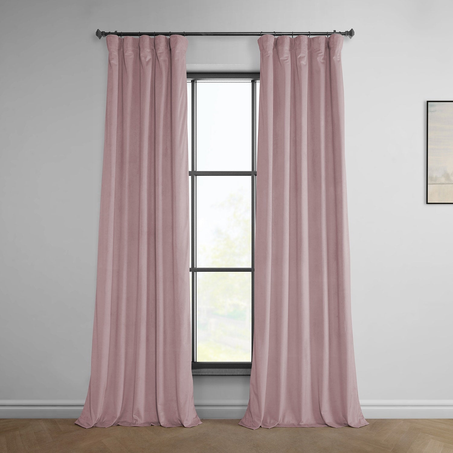 Exclusive Fabrics Heritage Plush Velvet Room Darkening Curtains (1 Panel) Luxury Velvet Curtains for Bedroom & Living Room.