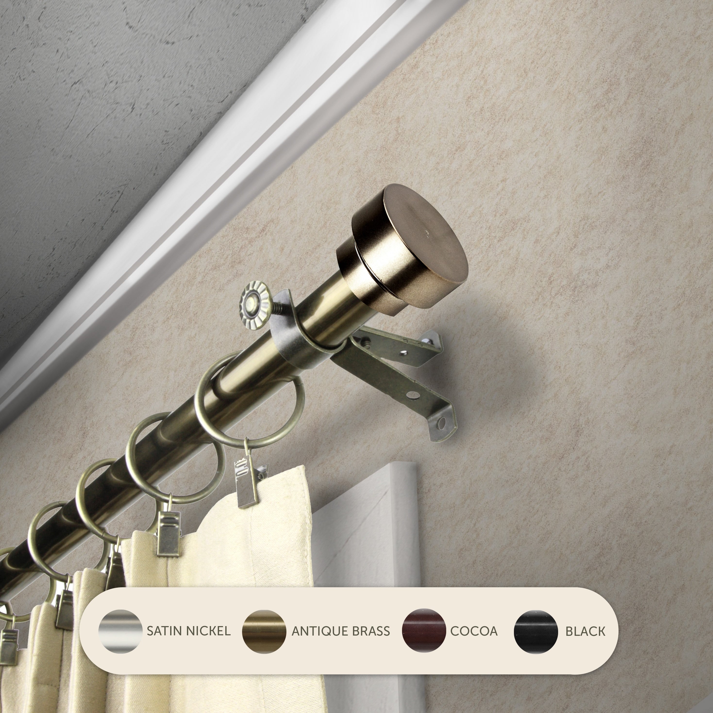 InStyleDesign Bowler Adjustable Curtain Rod