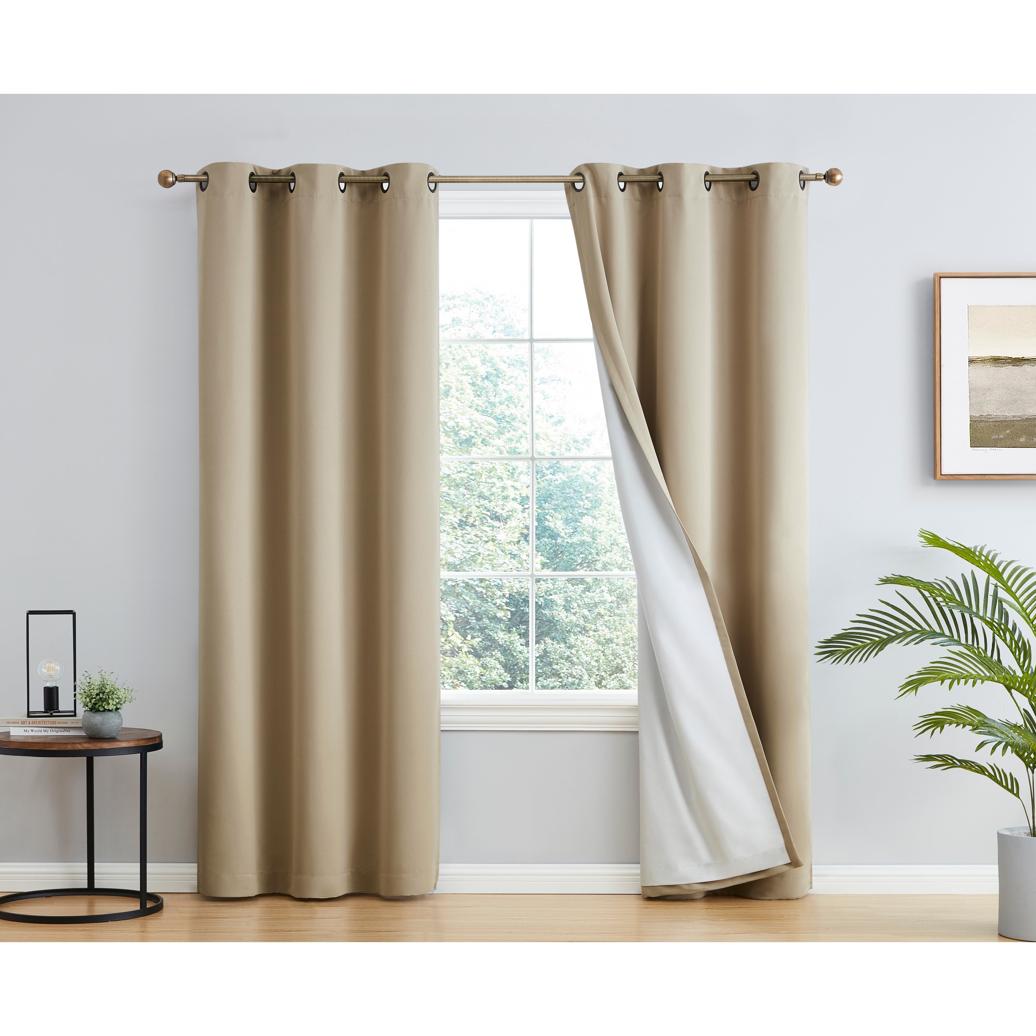 Dakota Complete Blackout Drapery Heavy Thermal Insulated Efficient Window Curtain Grommet Panels, 2 Panels