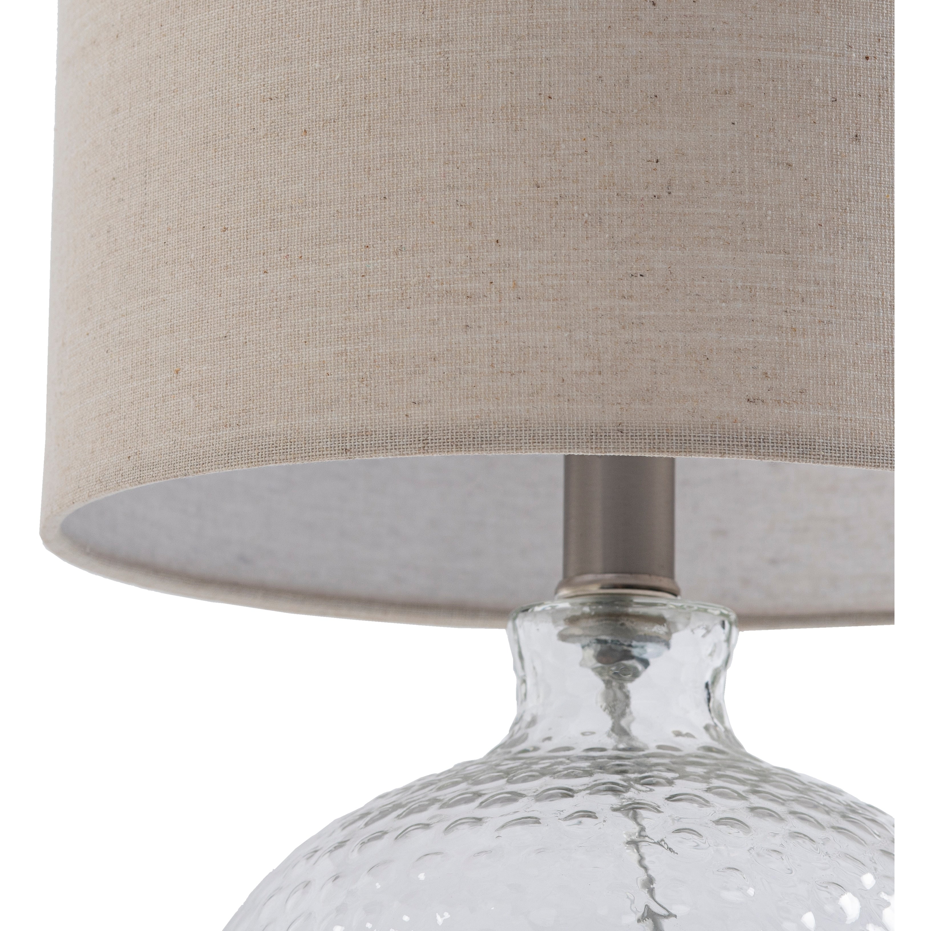 Livabliss Lester Textured Glass Table Lamp - 21H x 10W x 10D