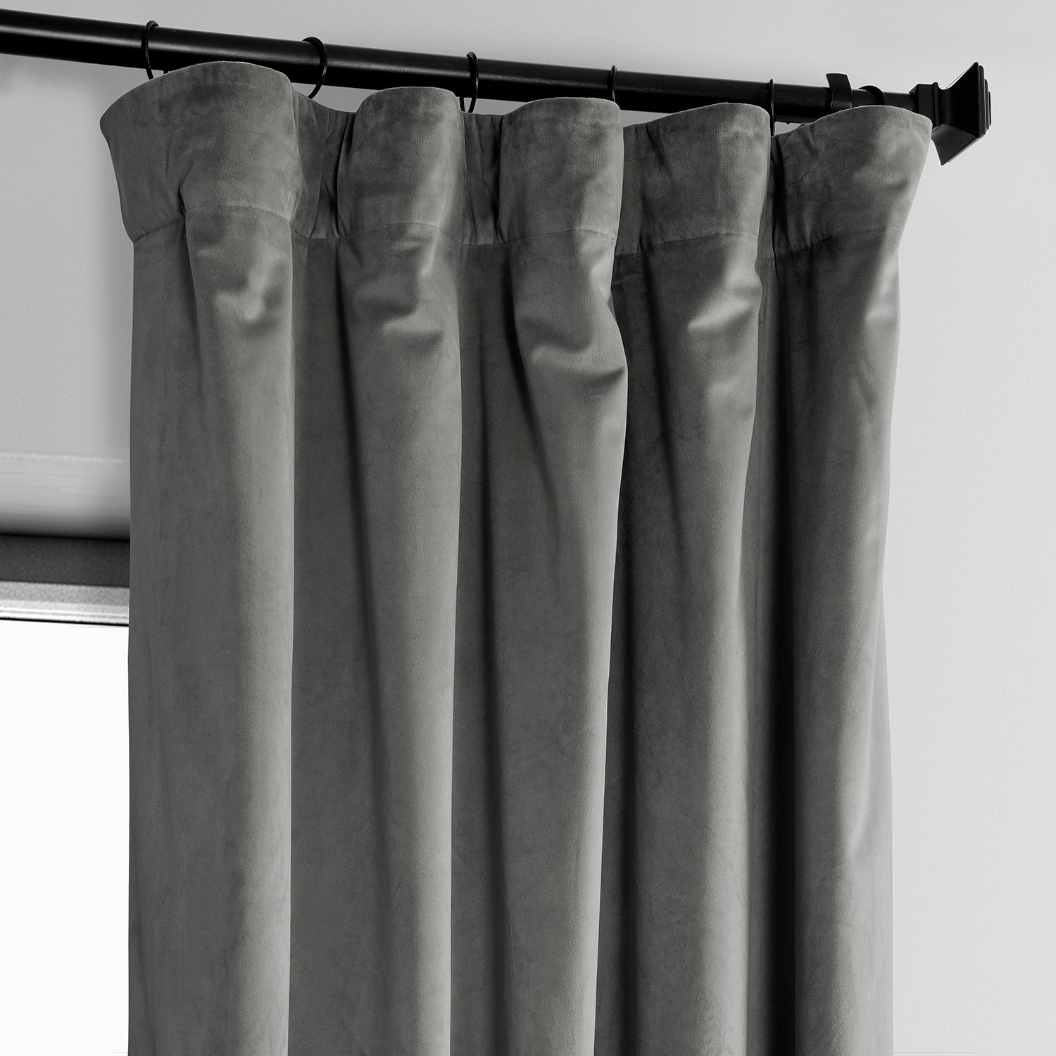 Exclusive Fabrics Heritage Plush Velvet Room Darkening Curtains (1 Panel) Luxury Velvet Curtains for Bedroom & Living Room.