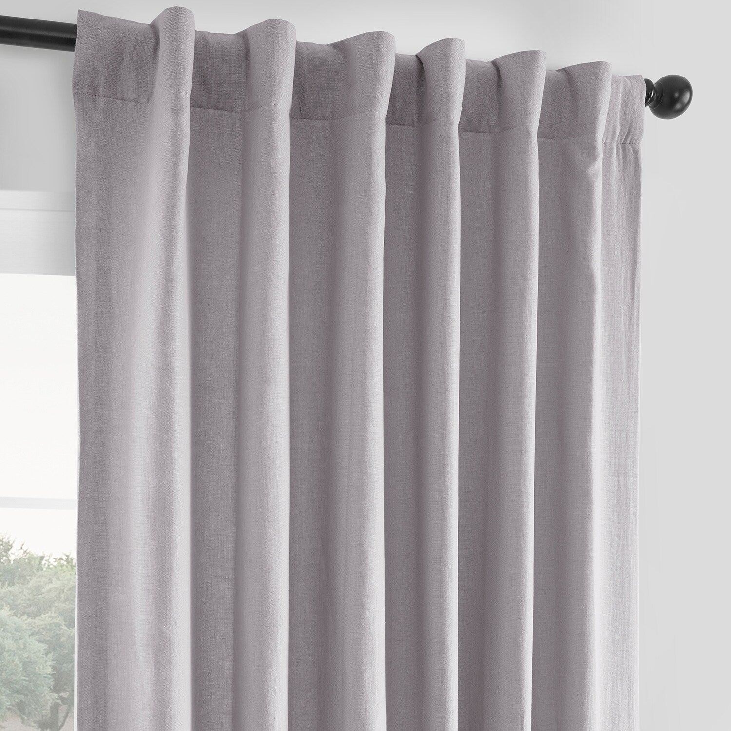 Exclusive Fabrics French Linen Room Darkening Curtains Panel - Elegant luxurious Drapes (1 Panel)