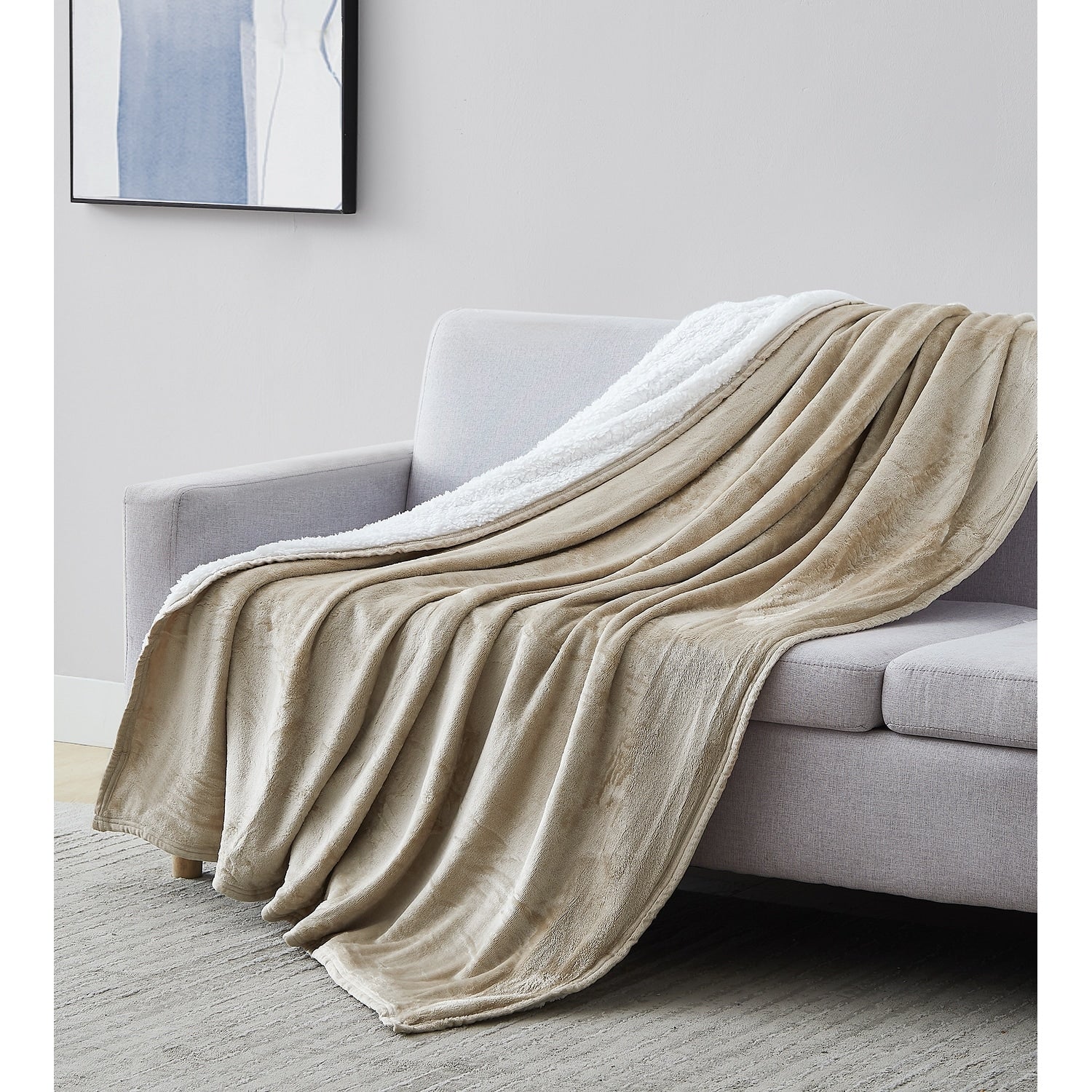 Southshore Fine Linens Reversible Sherpa Fleece Blanket