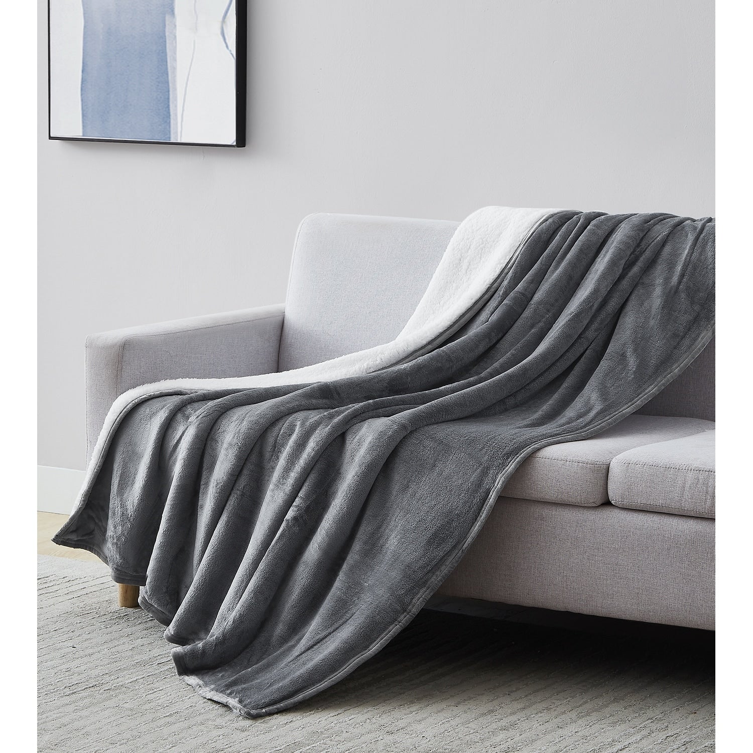 Southshore Fine Linens Reversible Sherpa Fleece Blanket