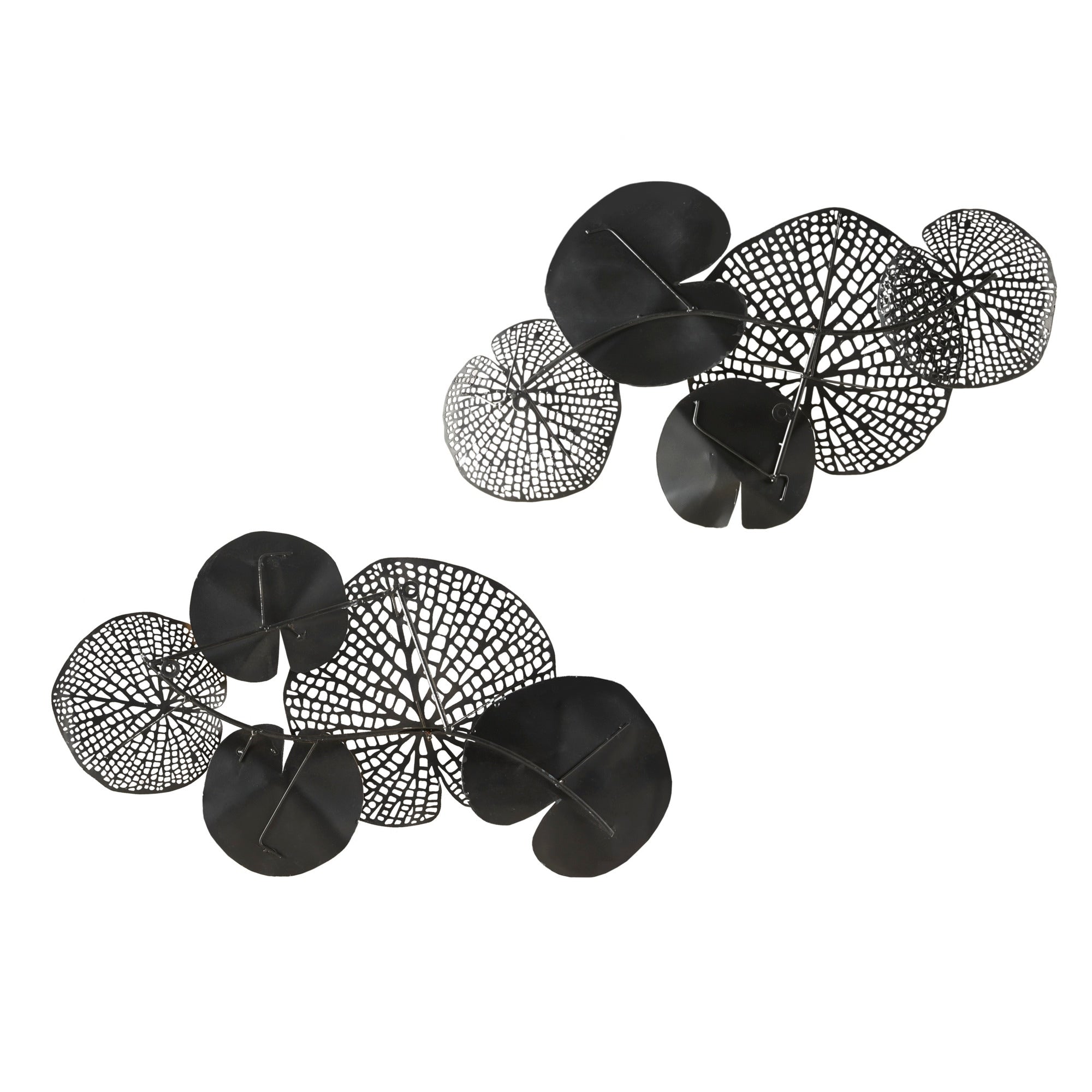 Madison Park Lenzie Multi-colored Lily Pad Leaves 2-piece Metal Wall Decor Set