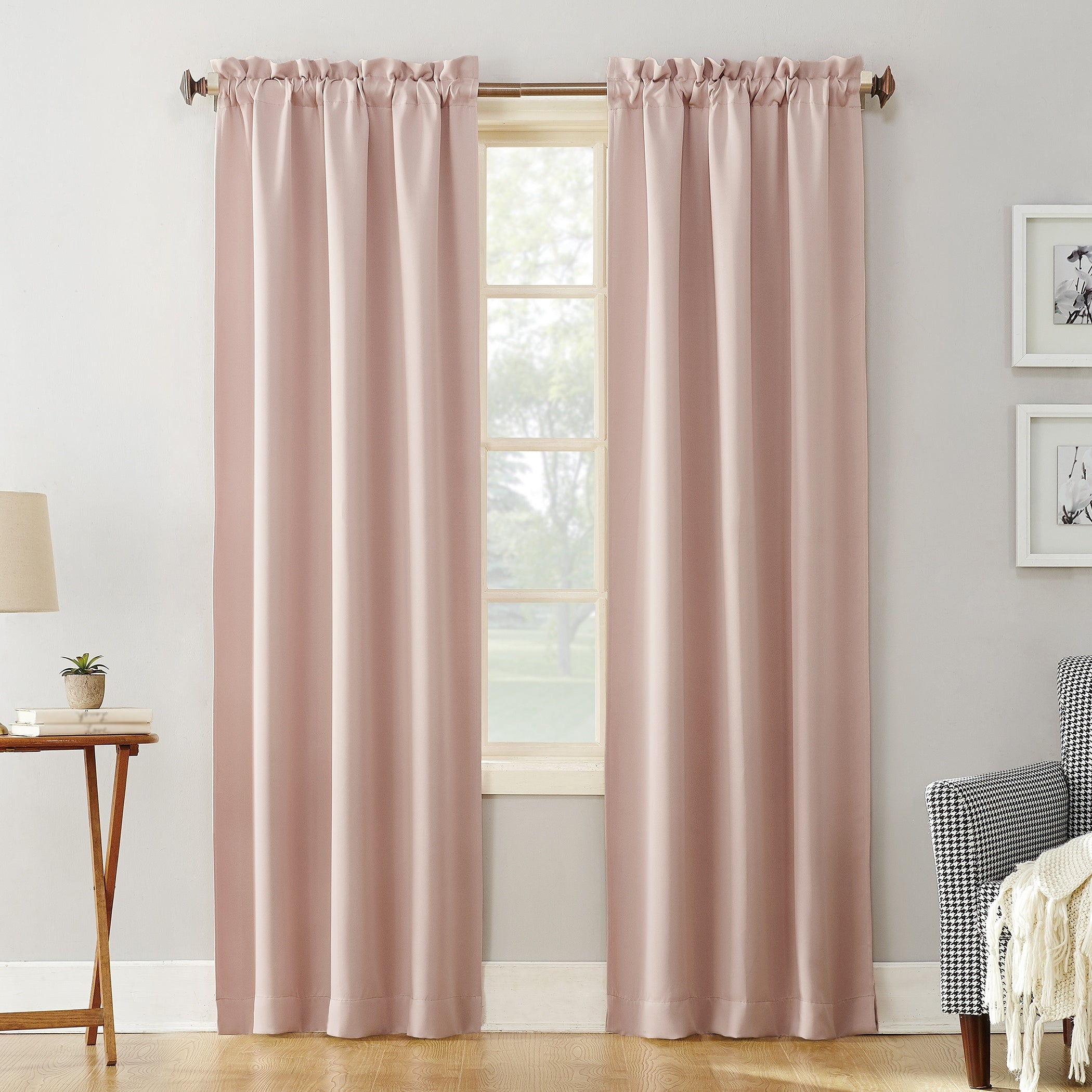 Sun Zero Hayden Energy Saving Blackout Rod Pocket 1-Piece Curtain Panel, Single Panel