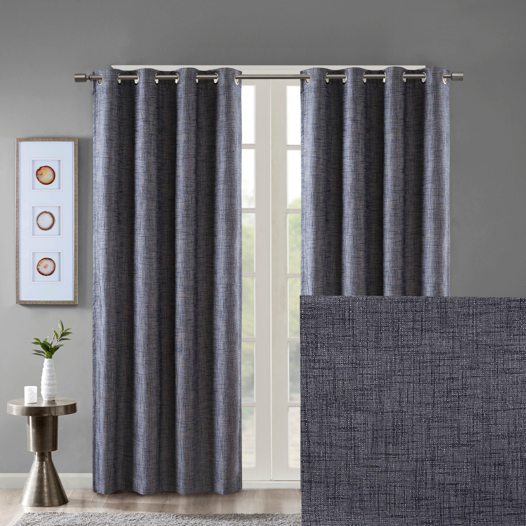 Arlie Printed Heathered Blackout Single Window Curtain Panel by SunSmart