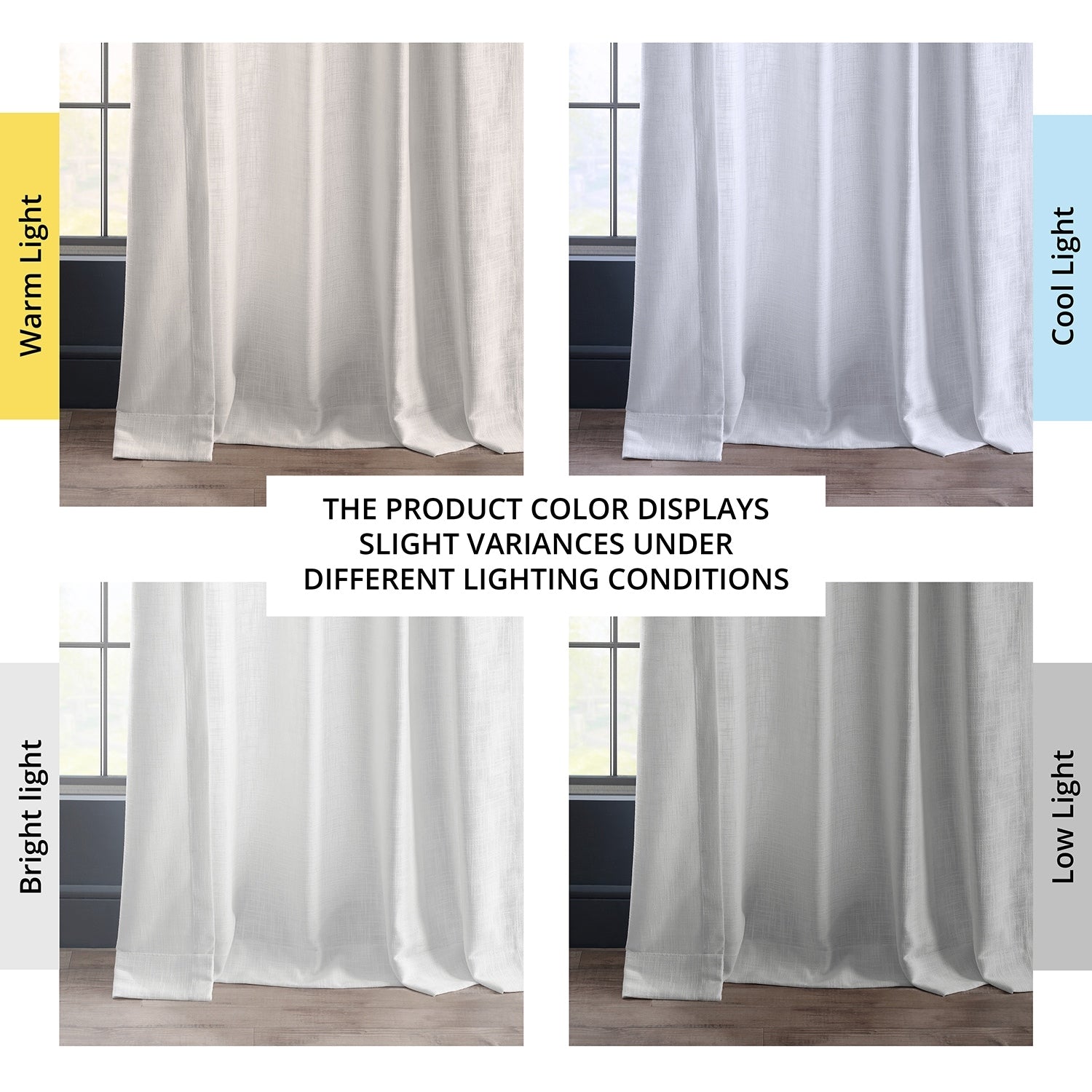 Exclusive Fabrics Heavy Faux Linen Light Filtering Curtains For Bedroom, Living Room (1 Panel)